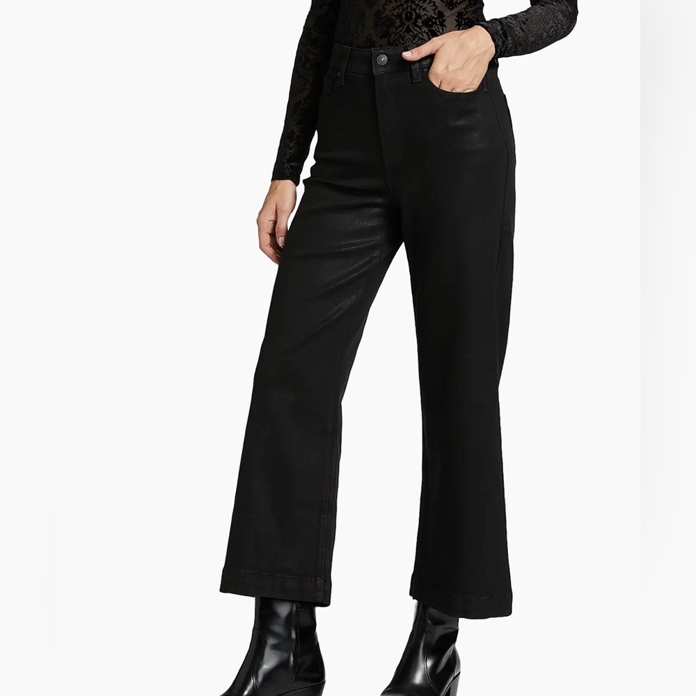 PAIGE Anessa Black Fog Luxe Coating Jeans - Picture 5 of 13